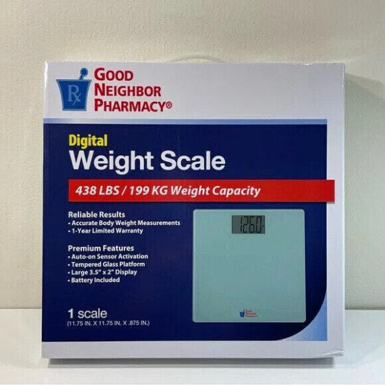 Good Neighbor Pharmacy Digital Electronic Weight Scale 11.75" X 11.75"