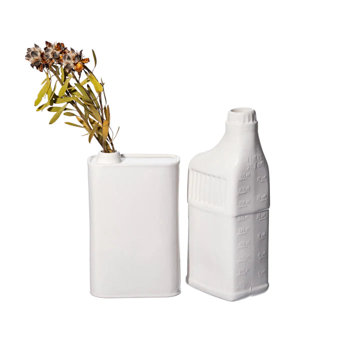 OIL CAN SHAPED FLOWER VASE