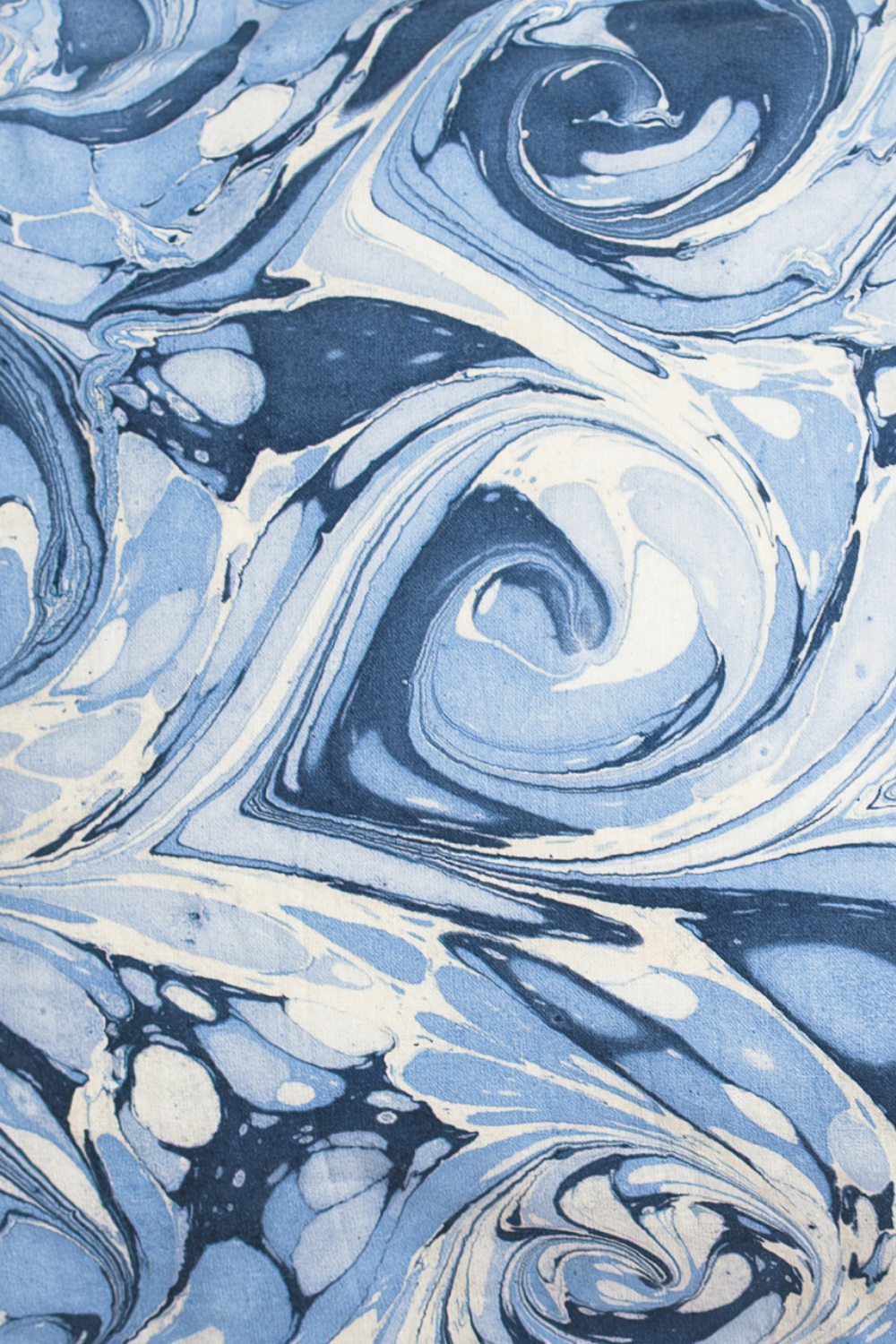 Ocean Wave Hand-Marbled Pillow, 14x20