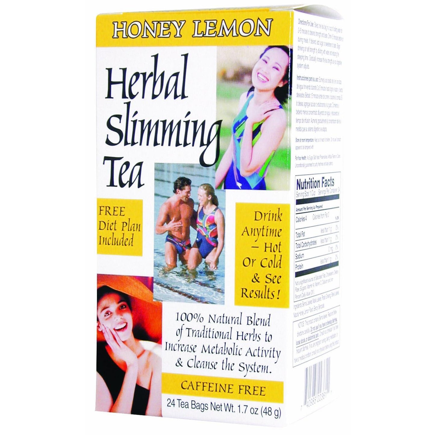 21st Century Herbal Slimming Tea, Honey Lemon - 24 Tea Bags