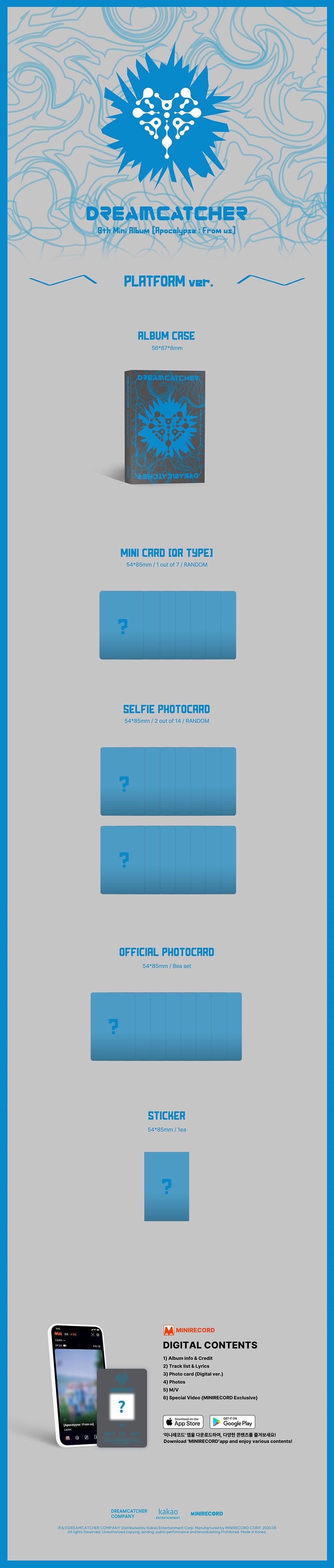 Dreamcatcher 8th Mini Album - Apocalypse From Us (Platform Ver.)