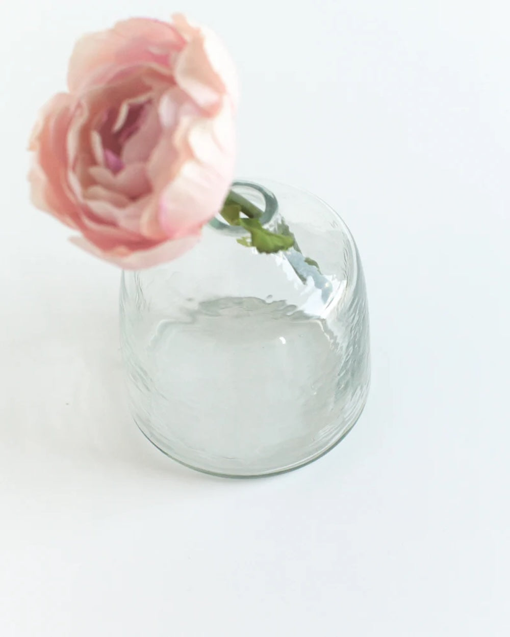 S/3 Hammered Glass Bud Vases - Clear