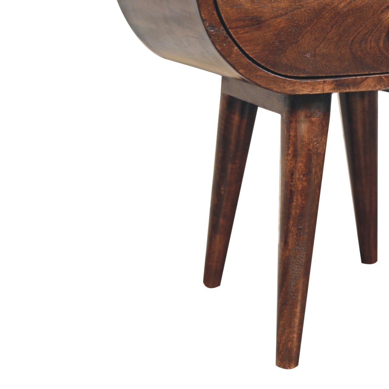 Solid Wood California Walnut Circular Bedside Table