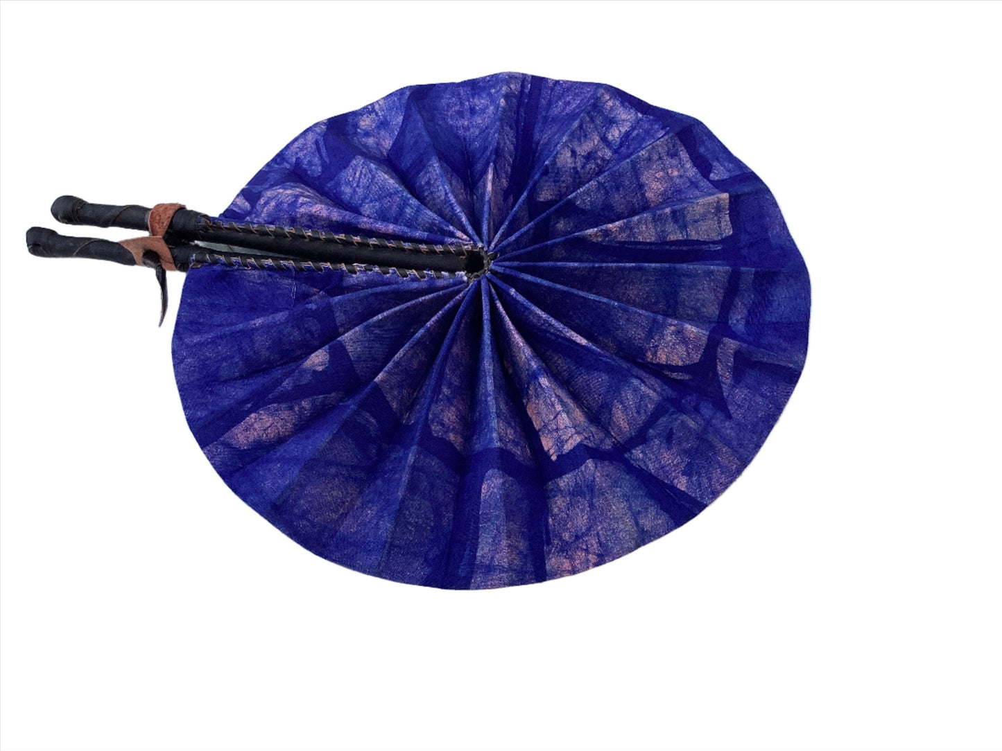 African Wax Print Fan, Handmade in Ghana
