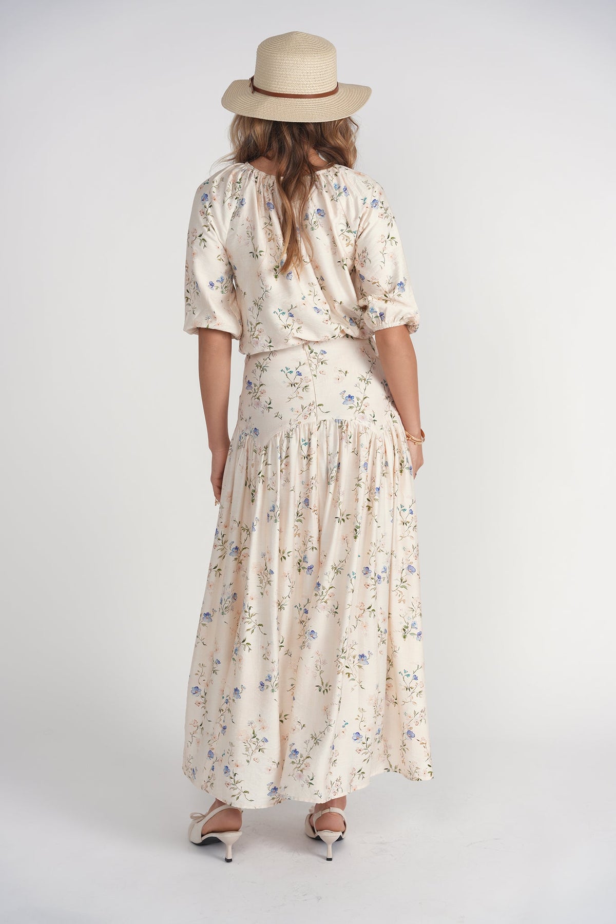 Belle Top- Cream Floral