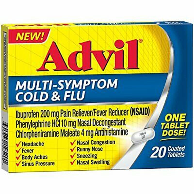 Advil Cold & Flu, Multi Symptom, Coated Tablets