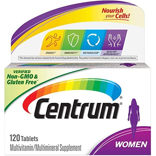 Centrum Multivitamin For Women, Multivitamin/Multimineral Supplement With Iron, Vitamins D3, B And Antioxidants