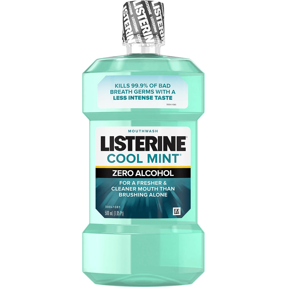 Listerine Mouthwash, Zero Alcohol, Cool Mint 1.05 Pt