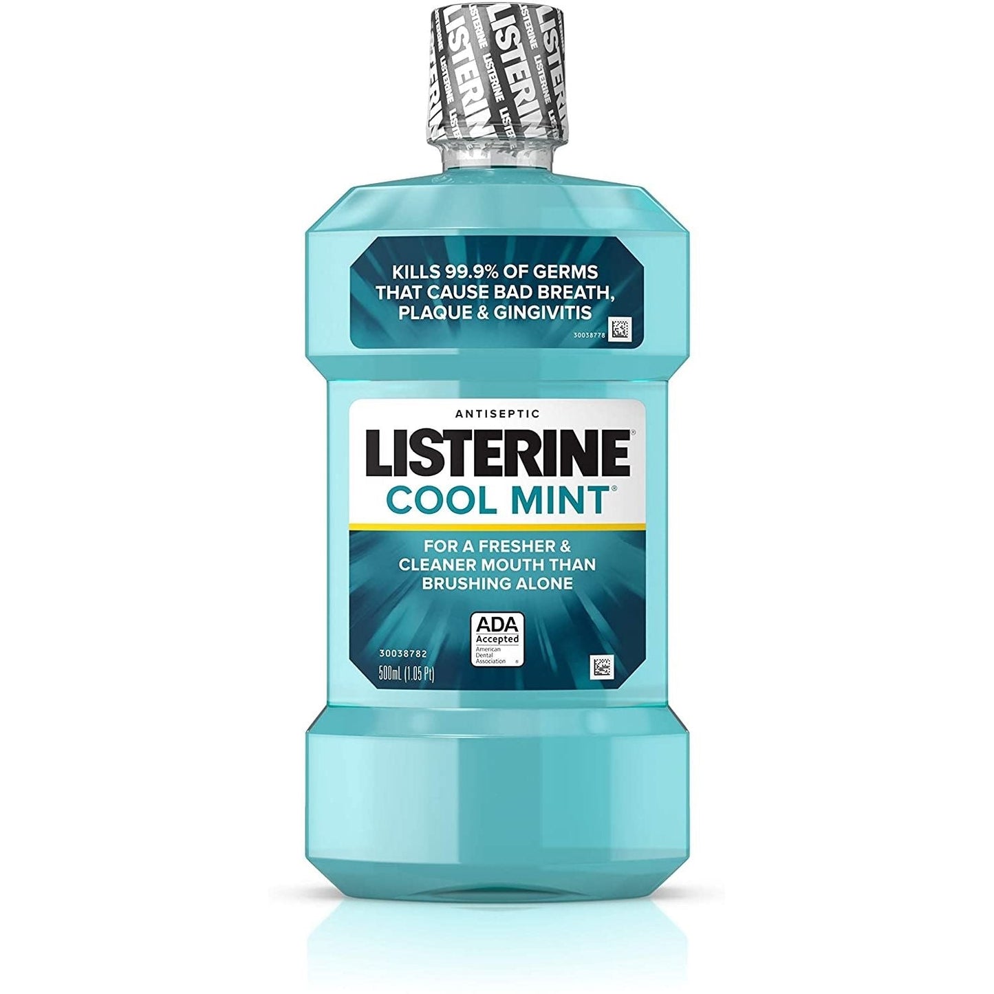 Listerine Cool Mint Antiseptic Mouthwash Bad Breath & Plaque Oral Care 500 mL