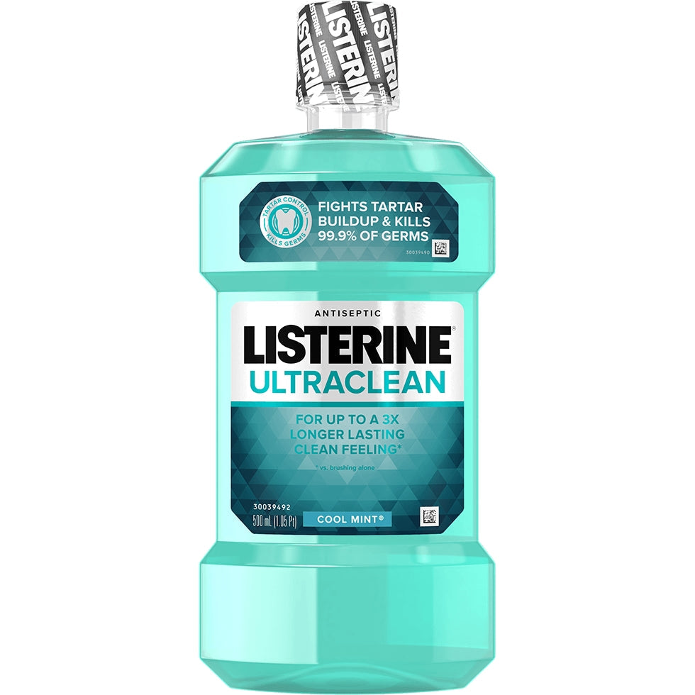 Listerine Ultraclean Antiseptic Mouthwash Oral Care For Gingivitis Cool Mint 1 L