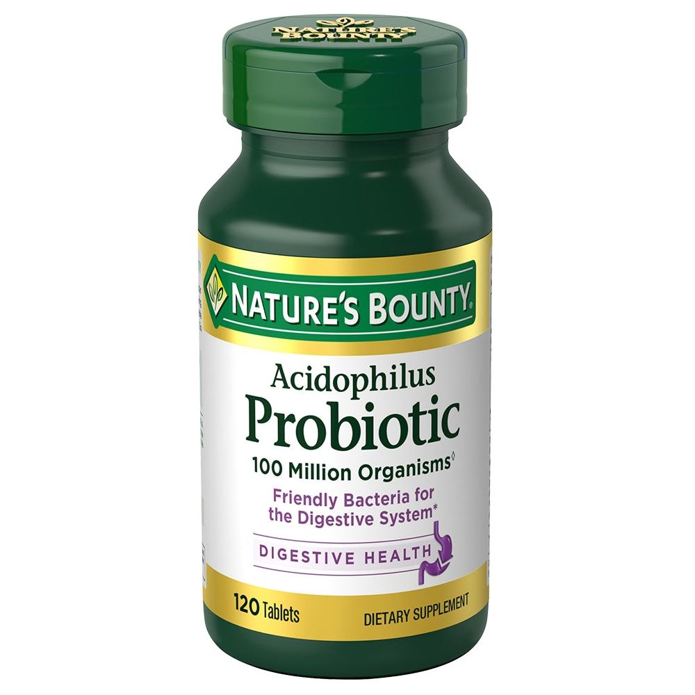 Nature's Bounty Acidophilus Probiotic Supplement Tablets