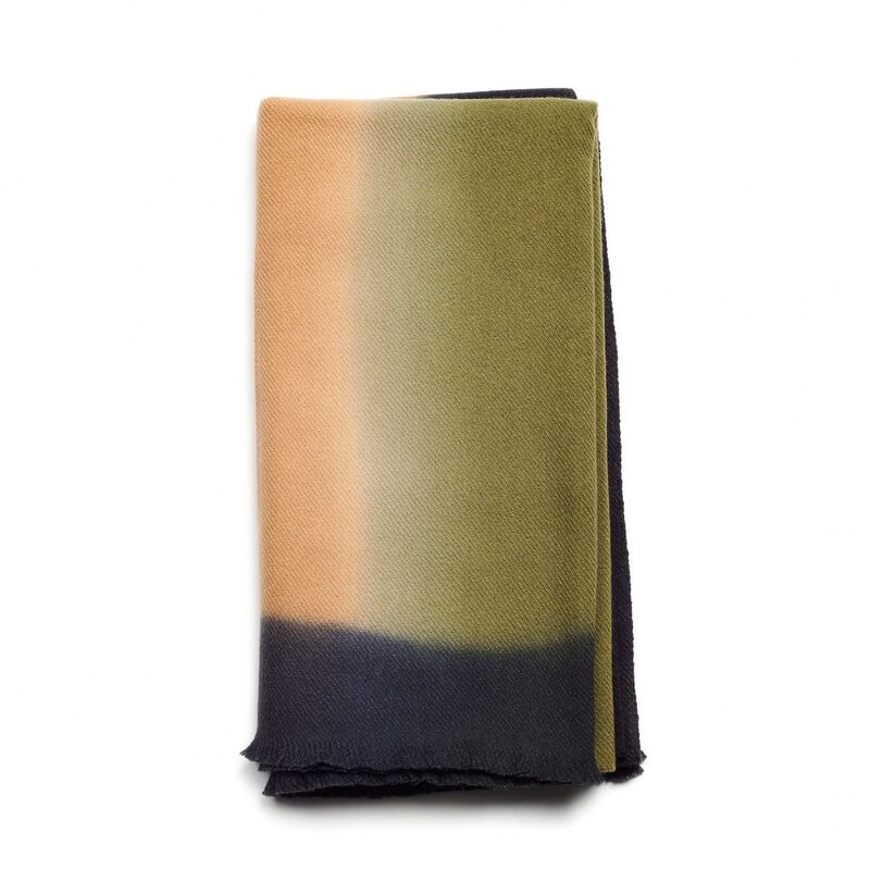 Olyv Green Hand Spun Merino Handloom Throw