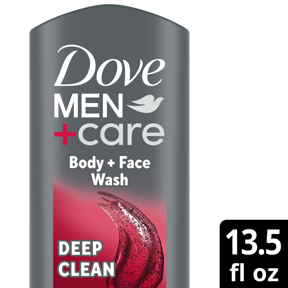Dove Men+Care Body & Face Wash, Deep Clean - 13.5 Fl Oz