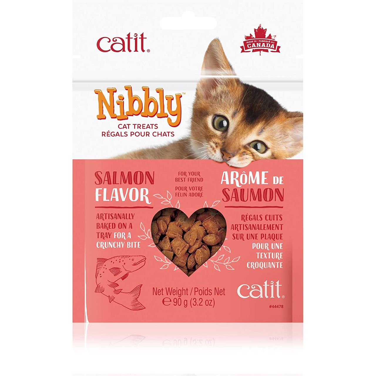 Catit Nibbly Salmon Flavor Cat Treats 3.17oz Bag