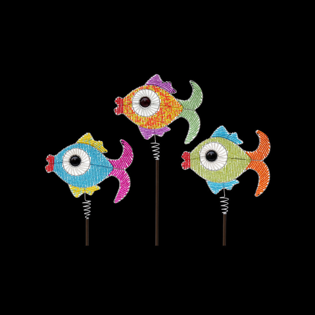 Fish Garden Stake, Asst (Set of 3)