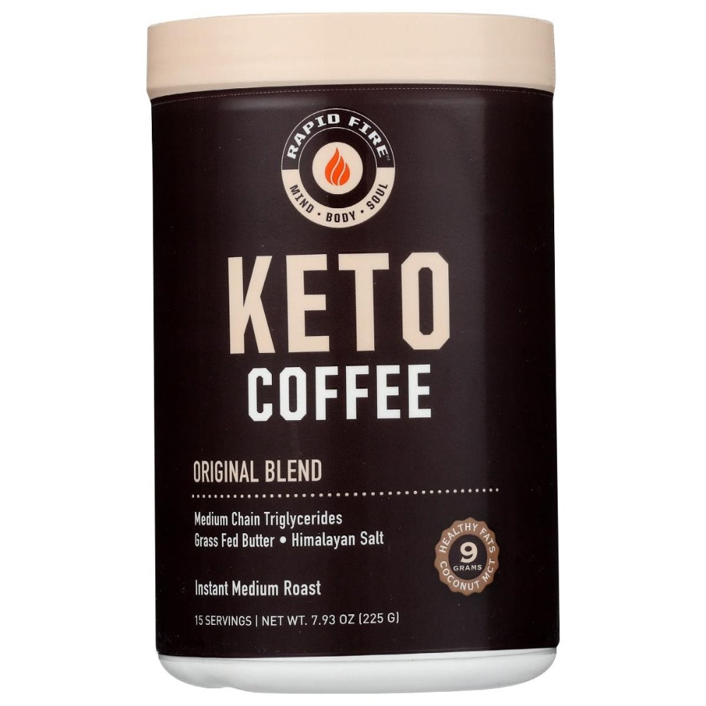 Rapid Fire Coffee, Keto, Instant, Medium Roast, Original Blend 7.93 Oz