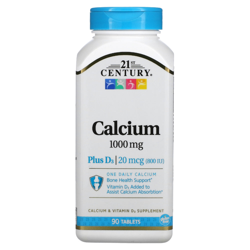 21st Century Calcium Plus D Tablets, 1000 Mg