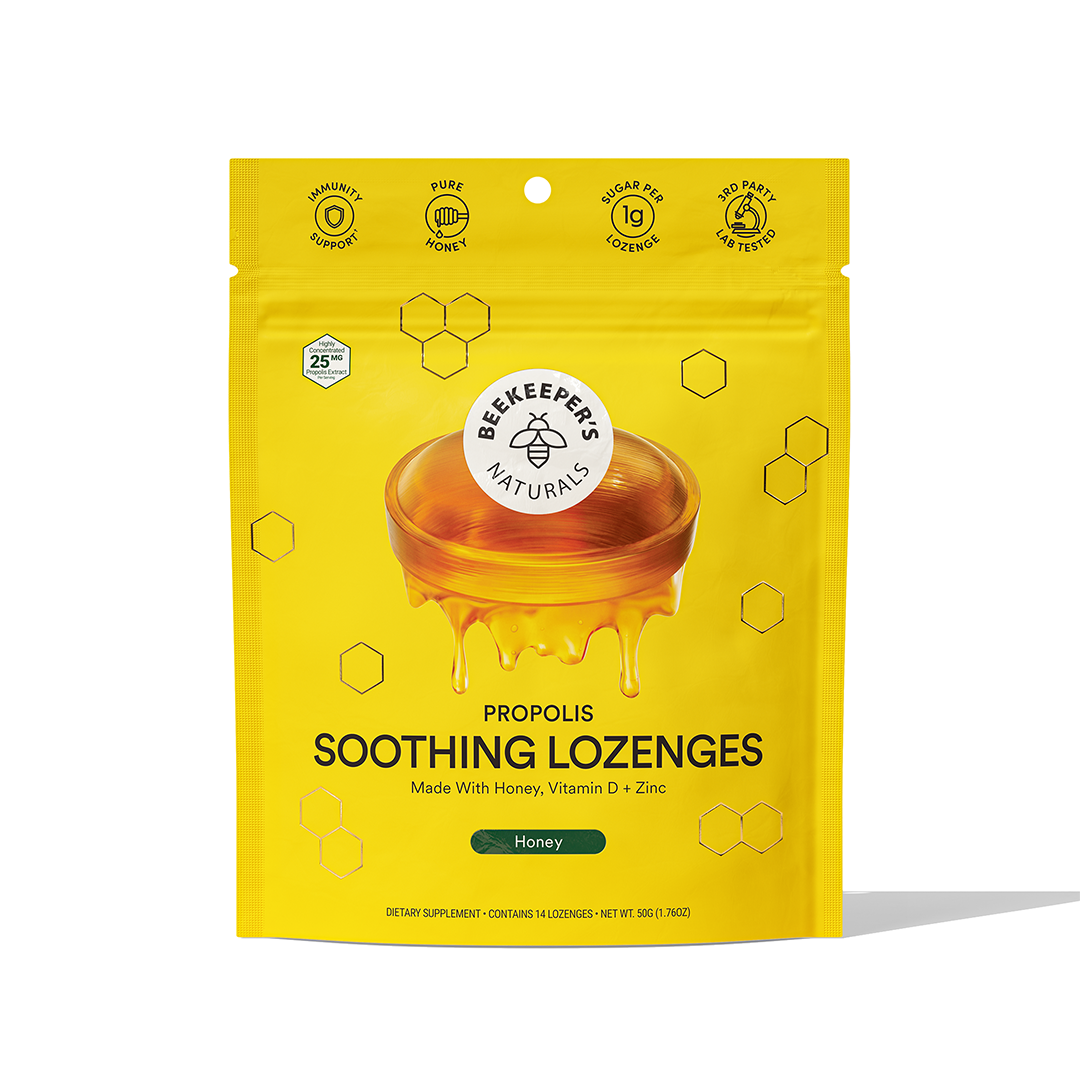 Beekeeper's Naturals Propolis Soothing Lozenges - Honey - 14ct