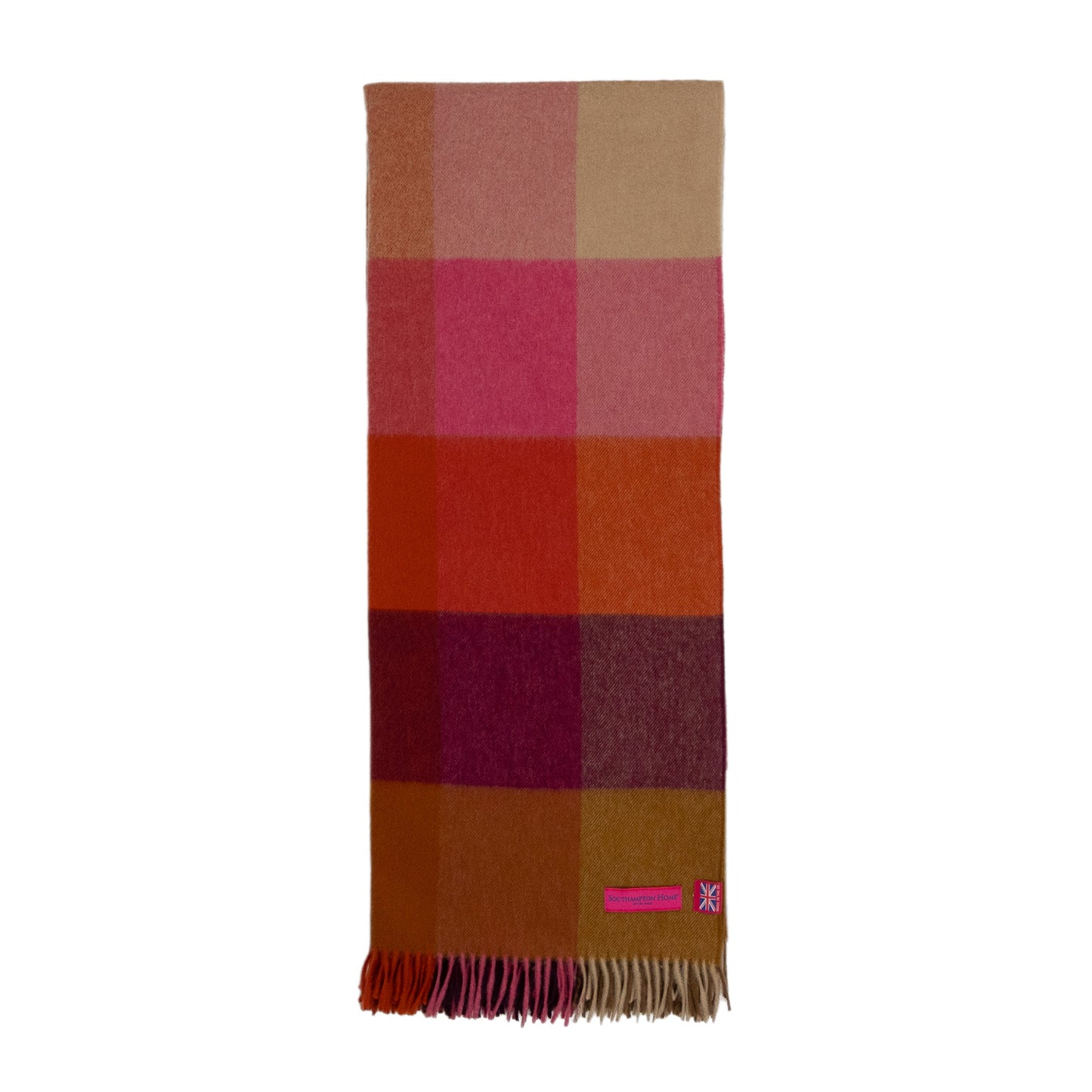 Southampton Home Merino Wool Throw – Block Bold | UK Made