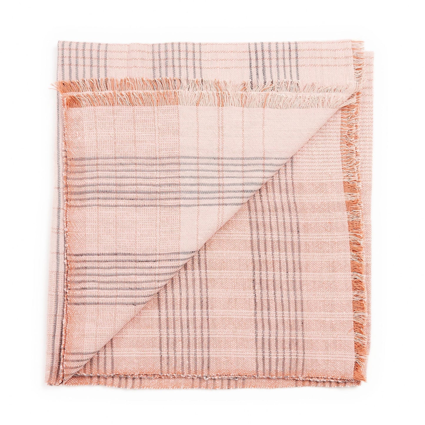 Silica Chalk Off White And Gray Stripes Pattern Soft Handwoven Merino Throw