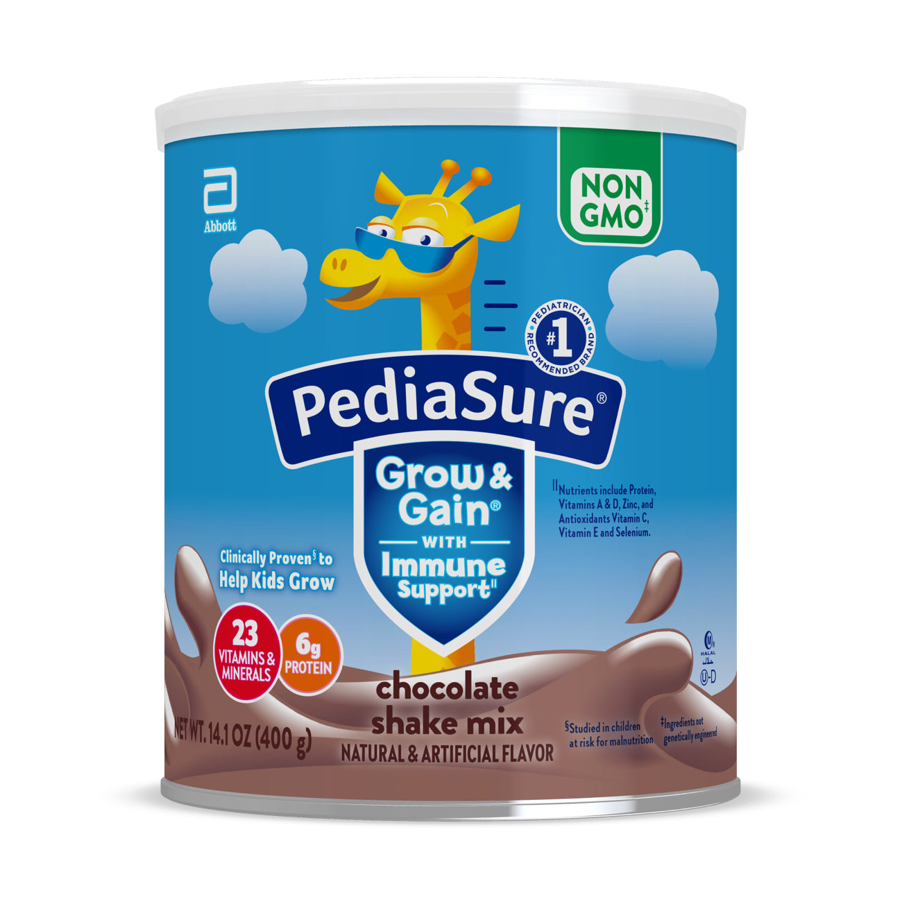 PediaSure Grow & Gain Non-GMO Shake Mix Chocolate Powder - 14.1oz