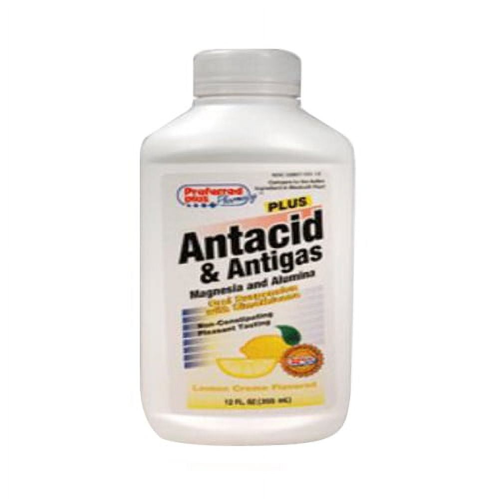 Preffered Plus Kpp Antacid And Antigas Oral Suspension, Lemon - 12 Oz