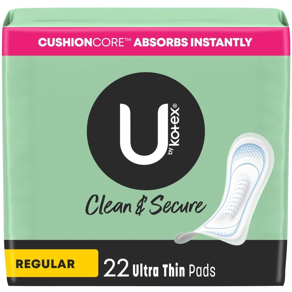 U by Kotex Security Ultra Thin Pads, Regular