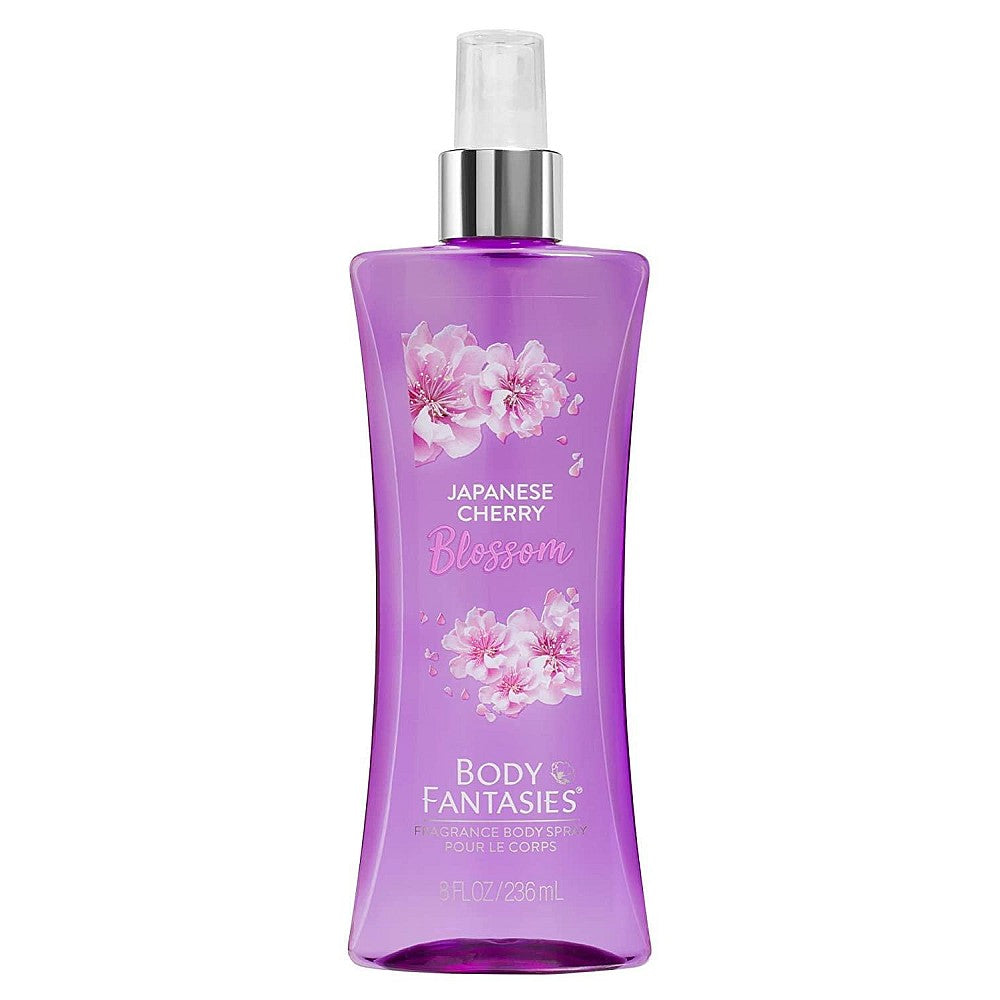 Body Fantasies Signature Fragrance Spray, Japanese Cherry Blossom, 8 Fluid Ounce, RED, Parfums De Coeur