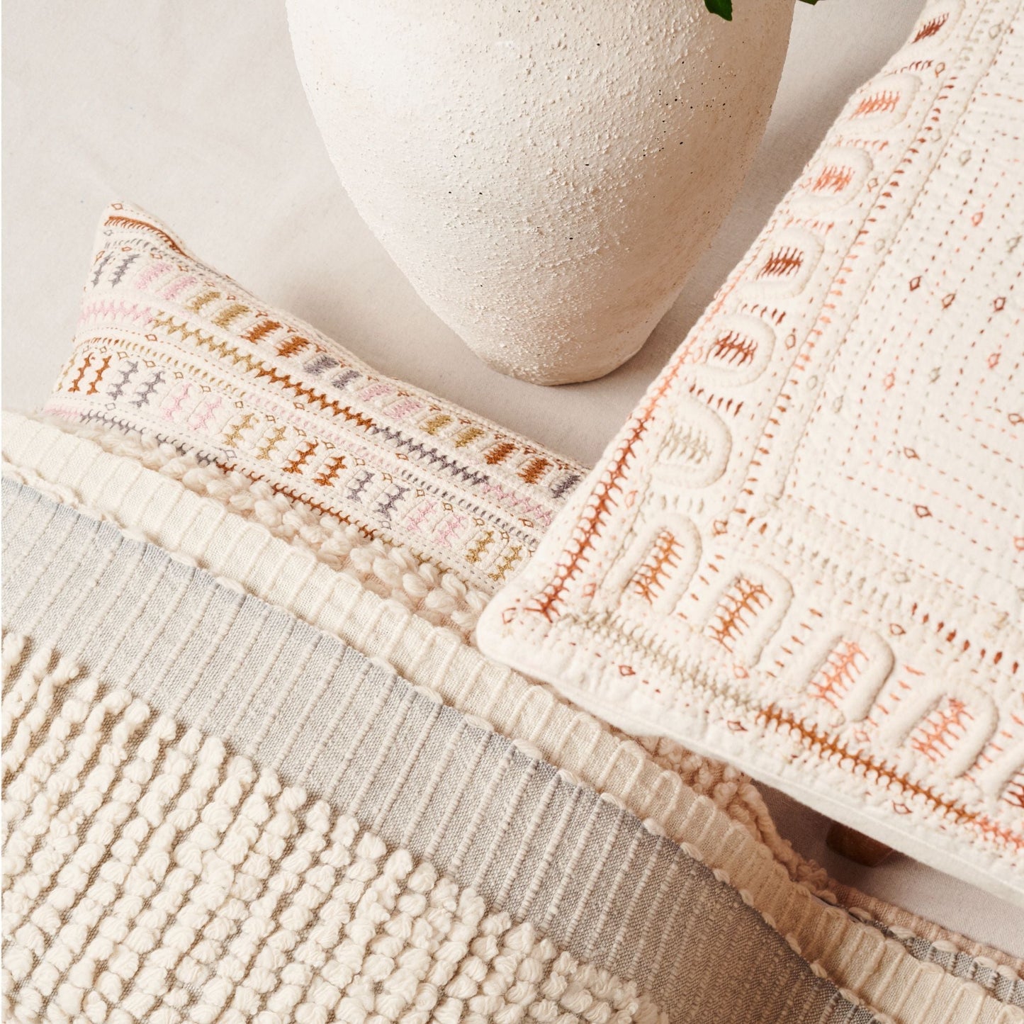Butterscotch Handloom Hand Knotted Textured Plush Merino Throw