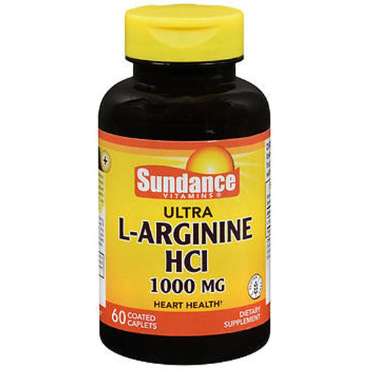 Sundance Ultra L-Arginine HCL Coated Caplets, 1000 Mg, 60 Tabs
