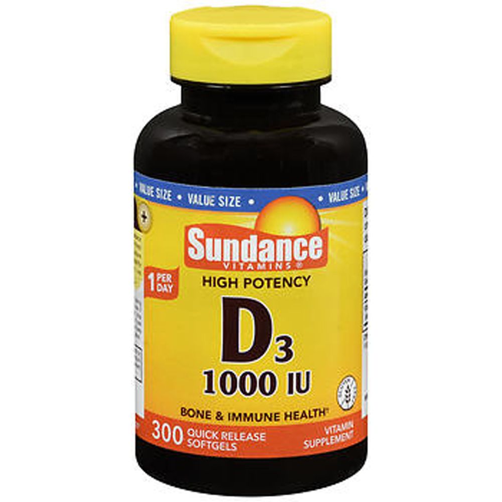 Sundance D3 Quick Release Softgels, 1000 IU, 300 Tabs