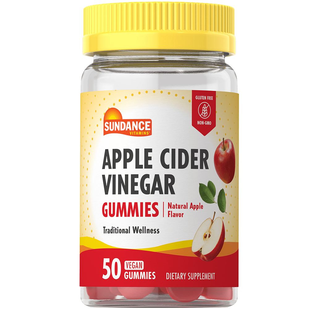 Sundance Vitamins Apple Cider Vinegar Gummies, Natural Apple Flavor