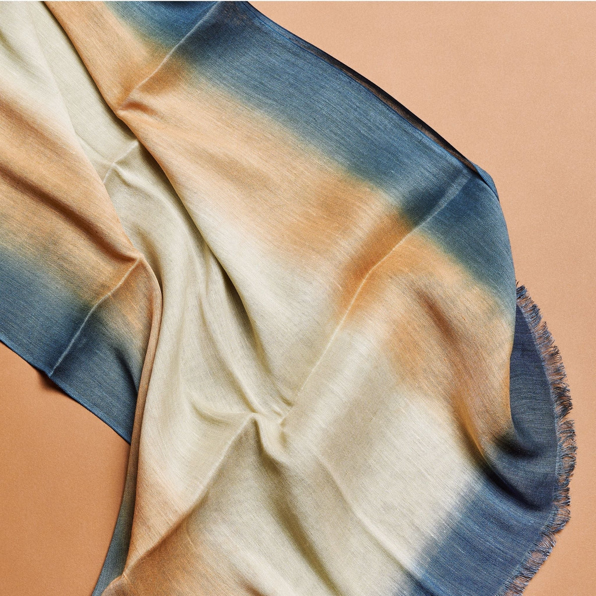 Oceana Beige Soft Linen Silk Handloom Scarf - Osadia Concept Store
