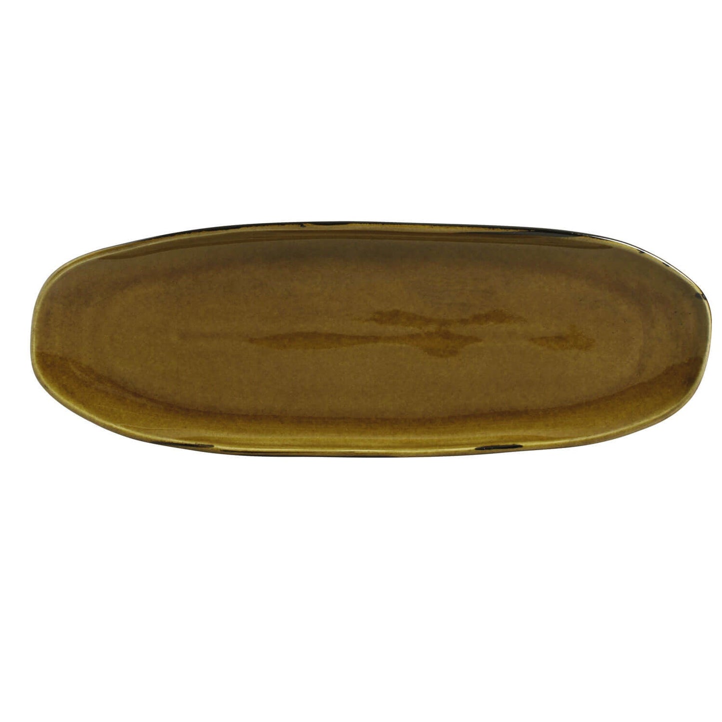 Shallow Organic Oval Platter Large Set of 4