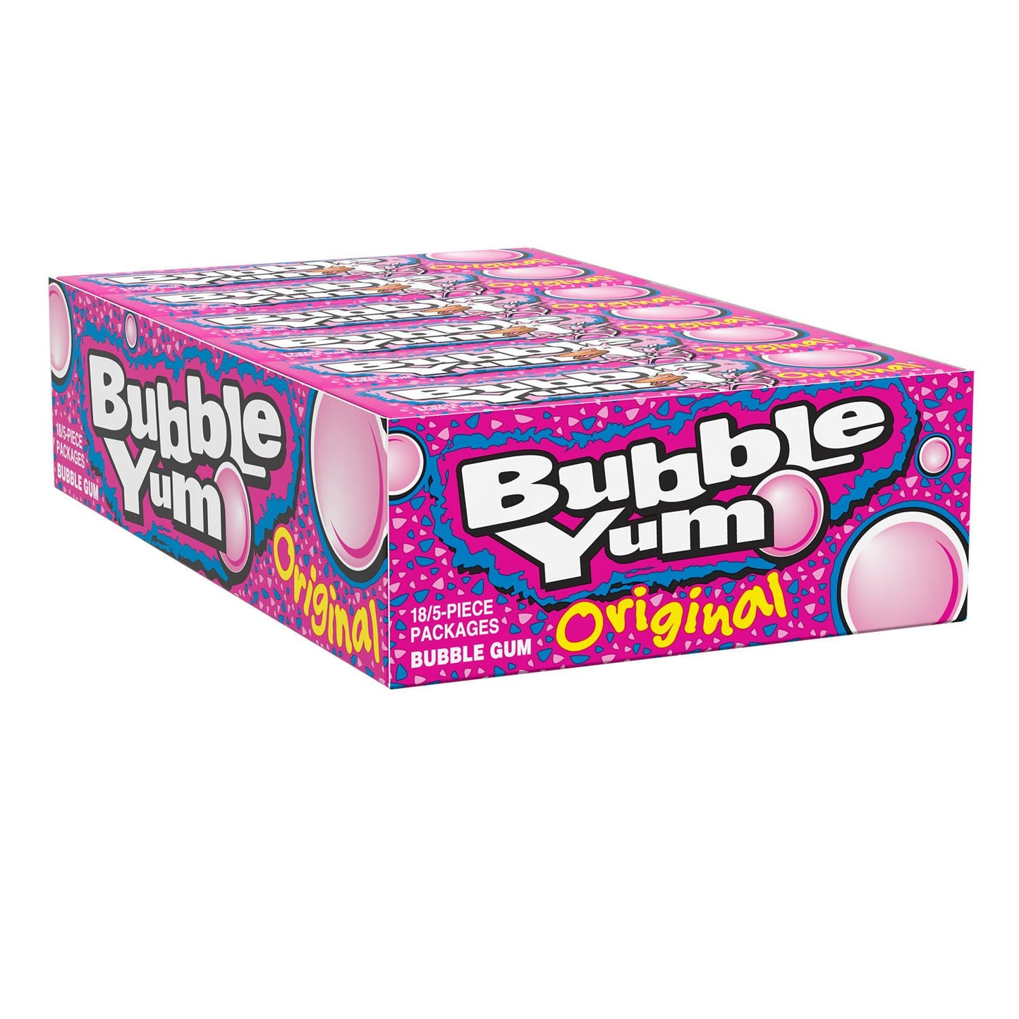 Bubble Yum Original 5 Piece Gum Box, 1.4 Oz., 18 Ct