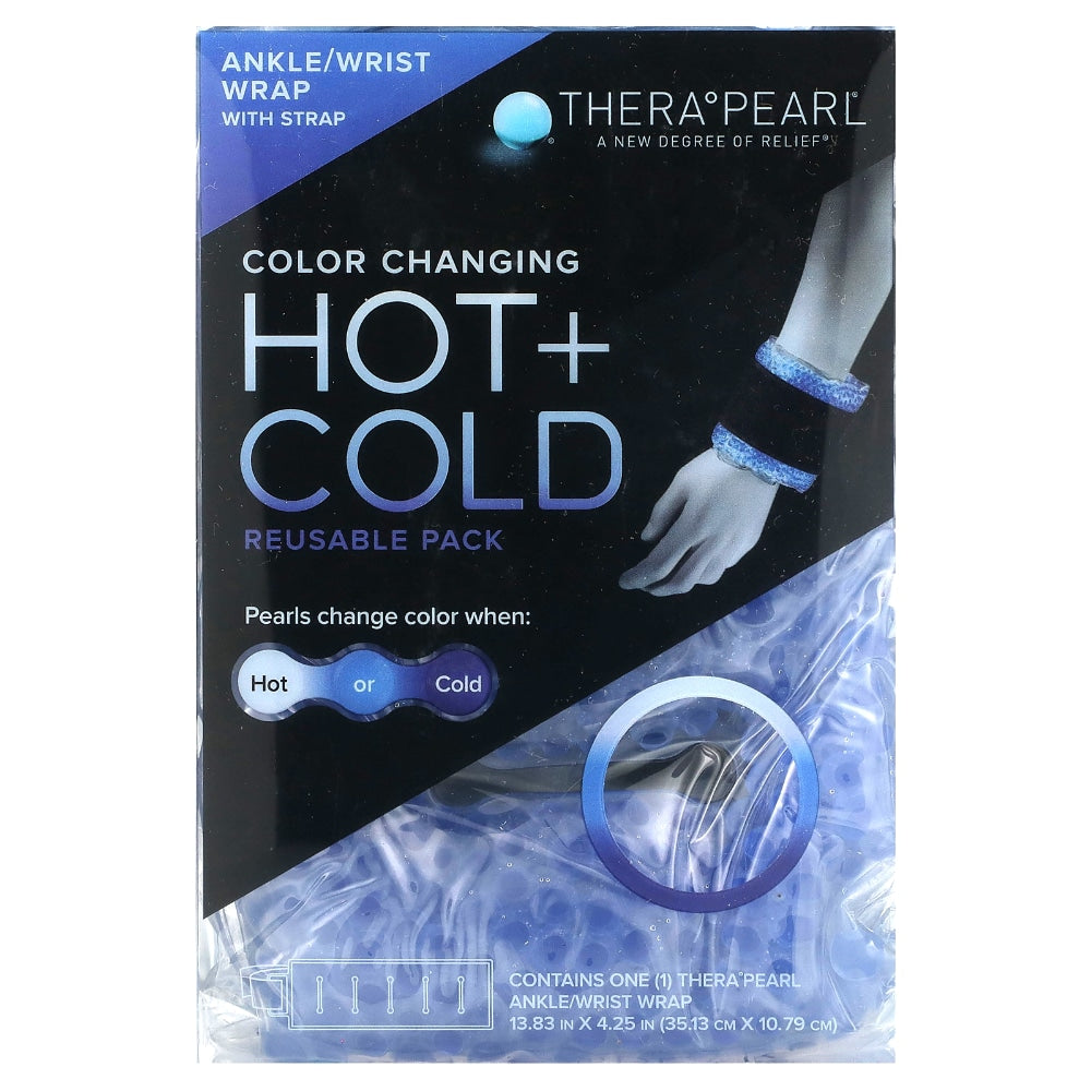 TheraPearl Reusable Hot & Cold Therapy Ankle/Wrist Wrap With Strap