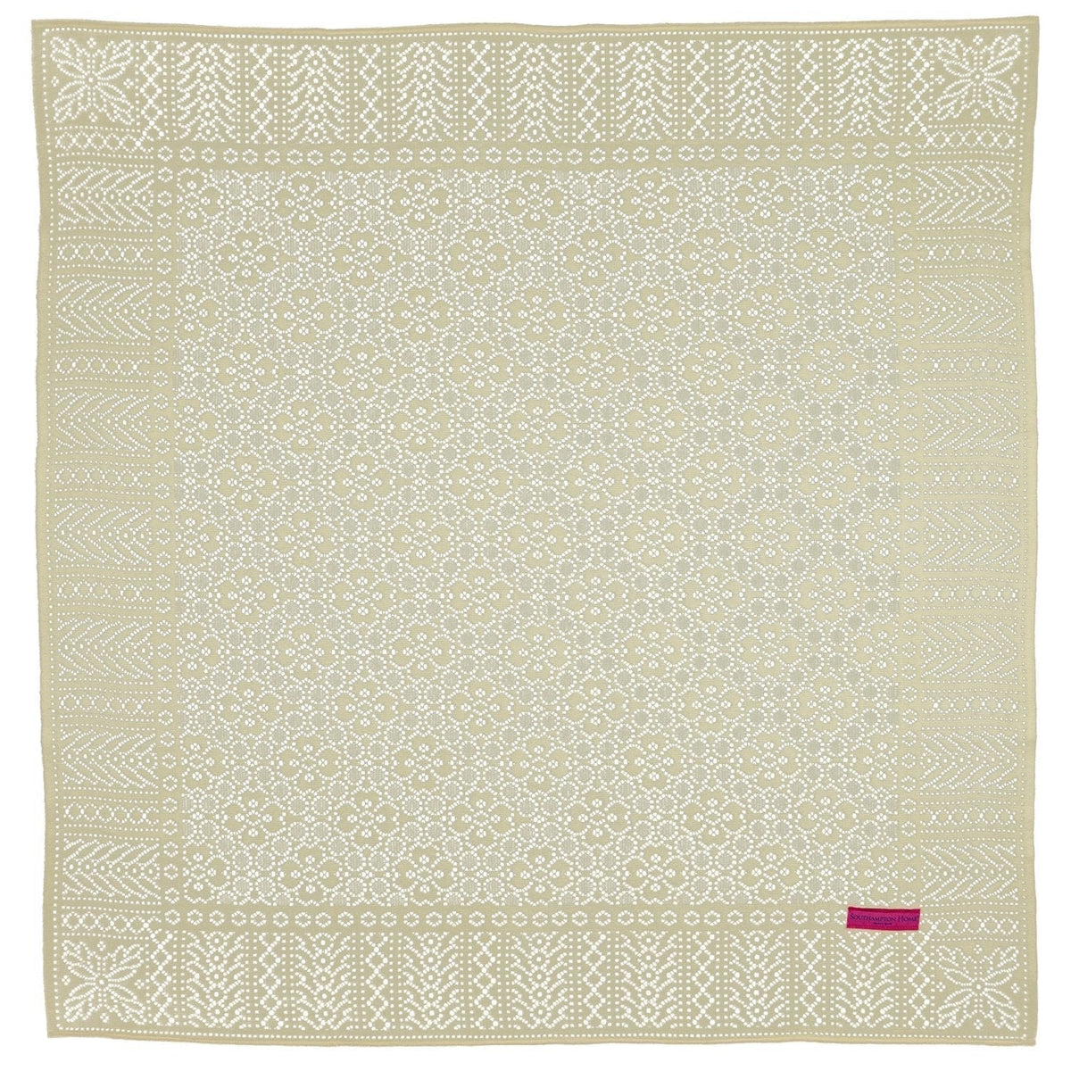 Southampton Home Lace Weave Baby Shawl - Yellow
