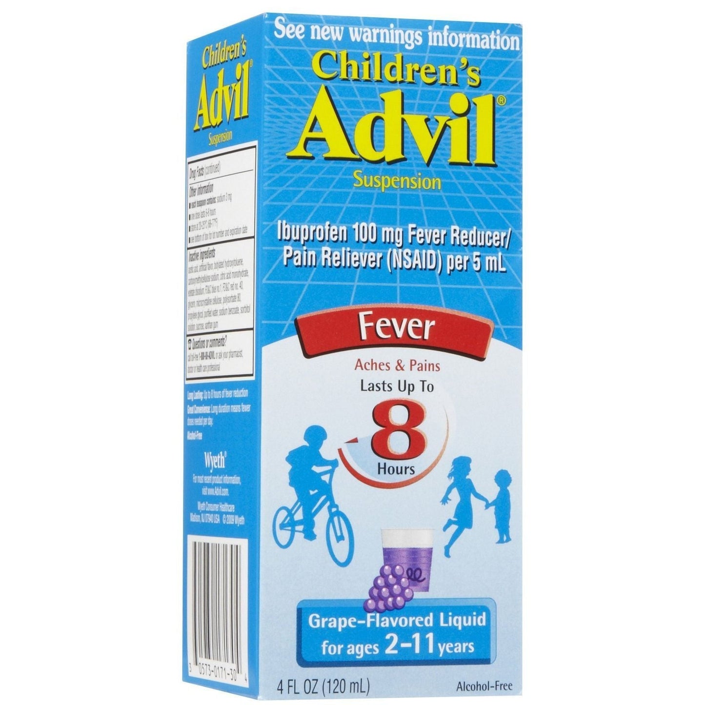 Advil Children’s 100 Mg Children's Ibuprofen, Liquid Pain Reliever And Fever Reducer For Ages 2-11, Grape - 4 Fl Oz