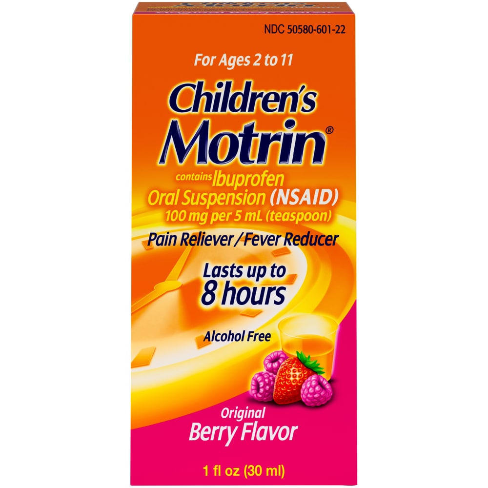 Motrin Children's Ibuprofen Pain Reliever/Fever Reducer Oral Suspension Original Berry Flavor - 1 Oz