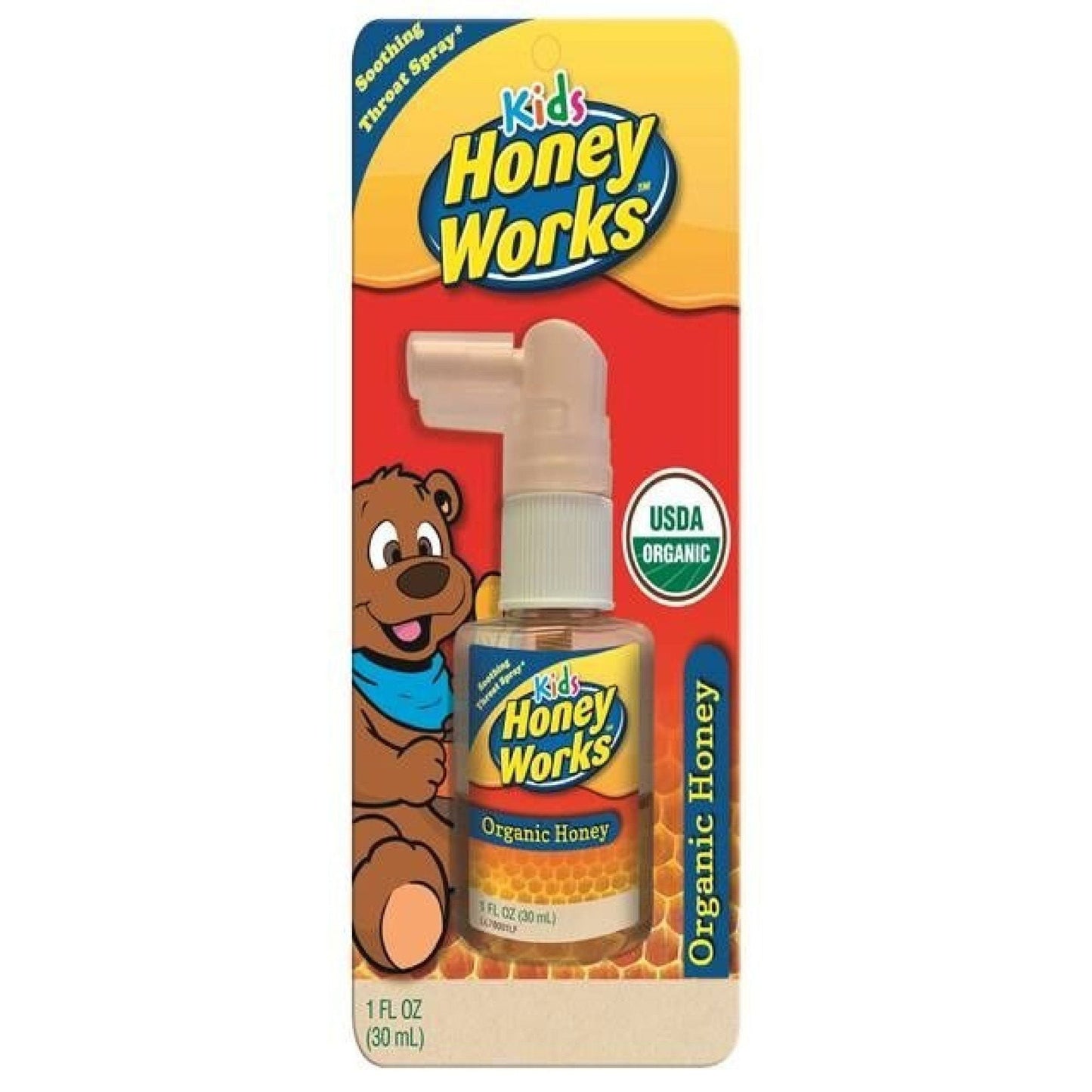 Honey Works Kids Organic Soothing Throat Spray + Zinc - 1 Fl Oz