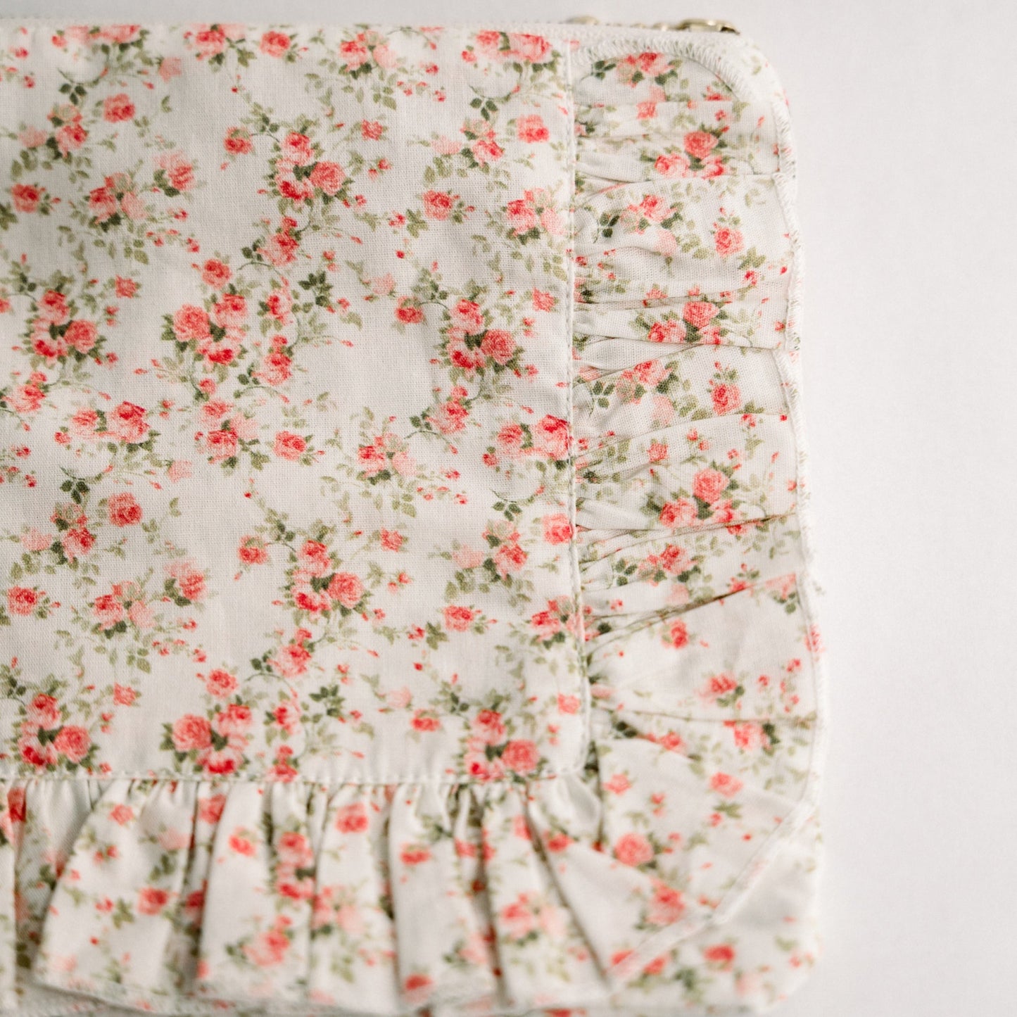Vintage-Inspired Floral Pouch- Evening Primrose