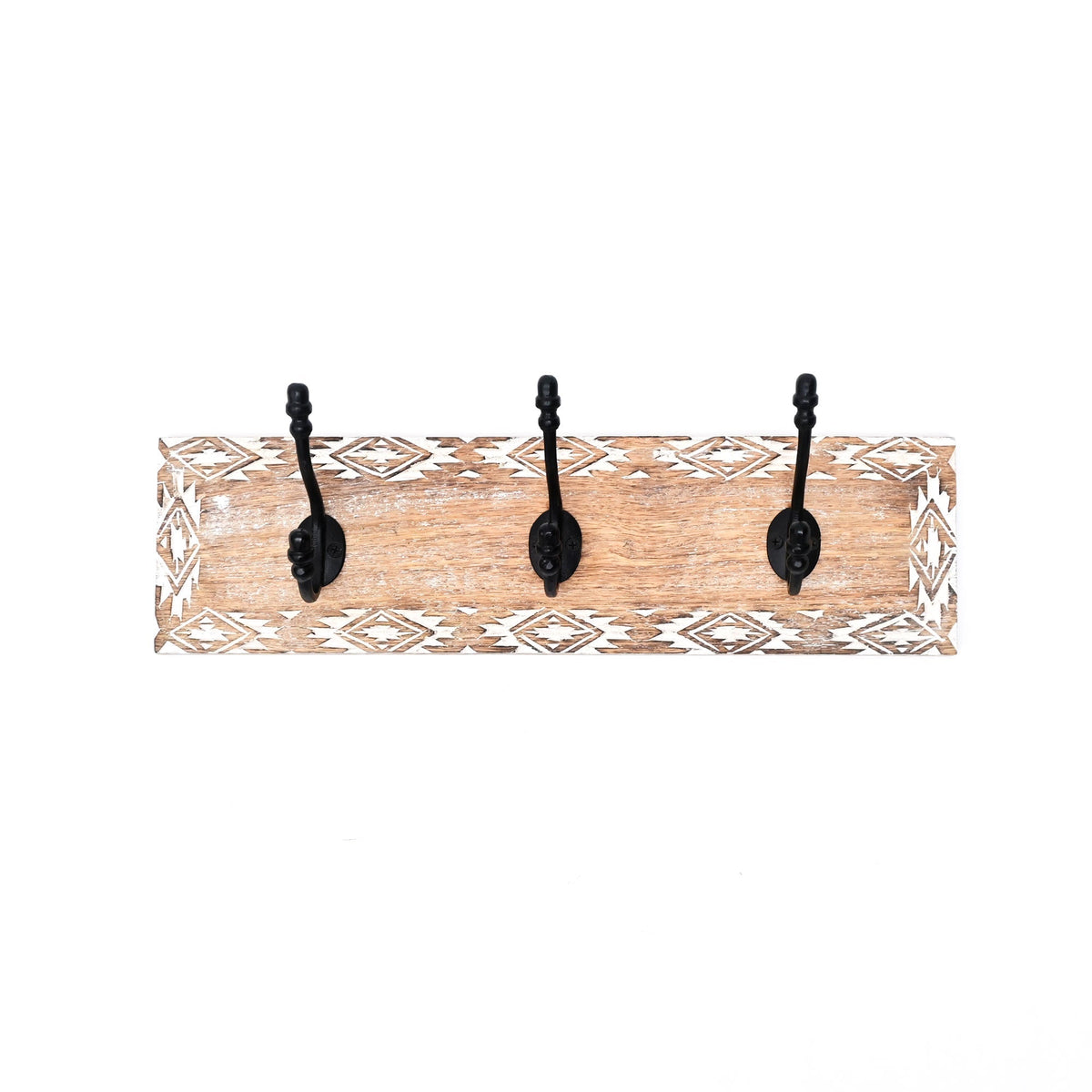 White Wash Wall Hook | Mango Wood | Wooden Hook for Décor