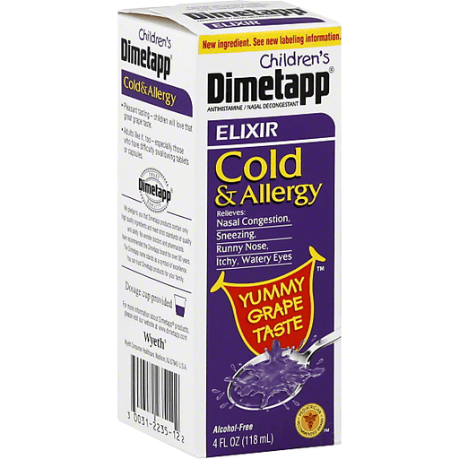 Dimetapp Nasal Decongestant, Antihistamine 4 Oz