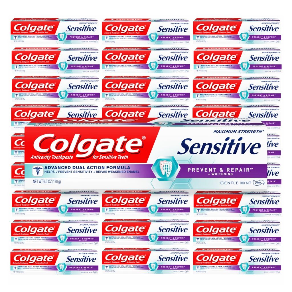 Colgate Maximum Strength Toothpaste Sensitive Prevent & Repair With Whitening Gentle Mint