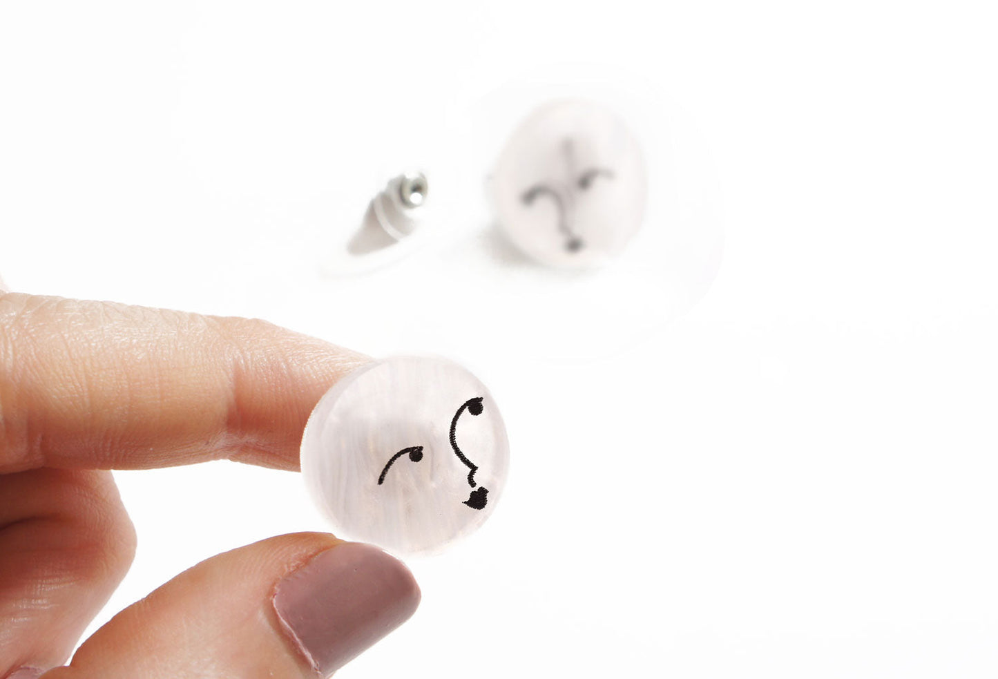 Hand and Moon Earrings by Laliblue