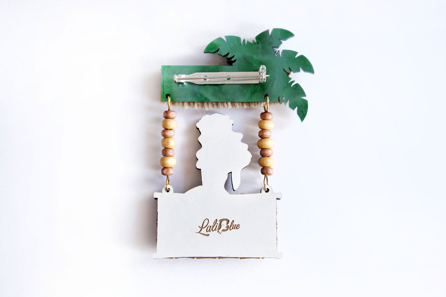 Tiki Waitress Brooch by Laliblue