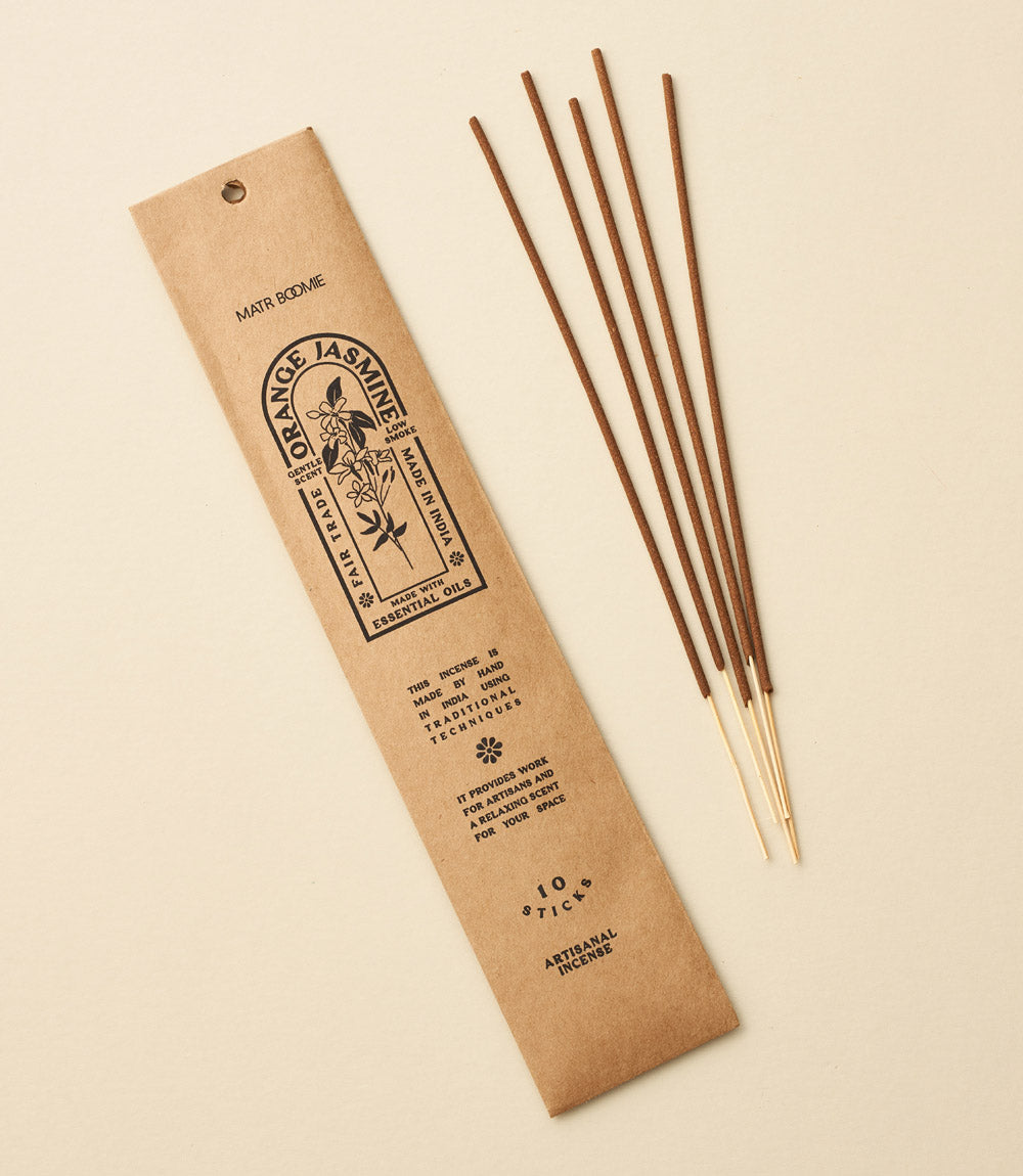 Orange Jasmine Incense - 10 sticks, low smoke