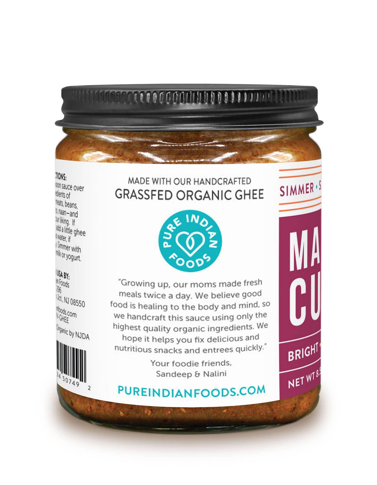 Madras Curry Simmer Sauce, Organic