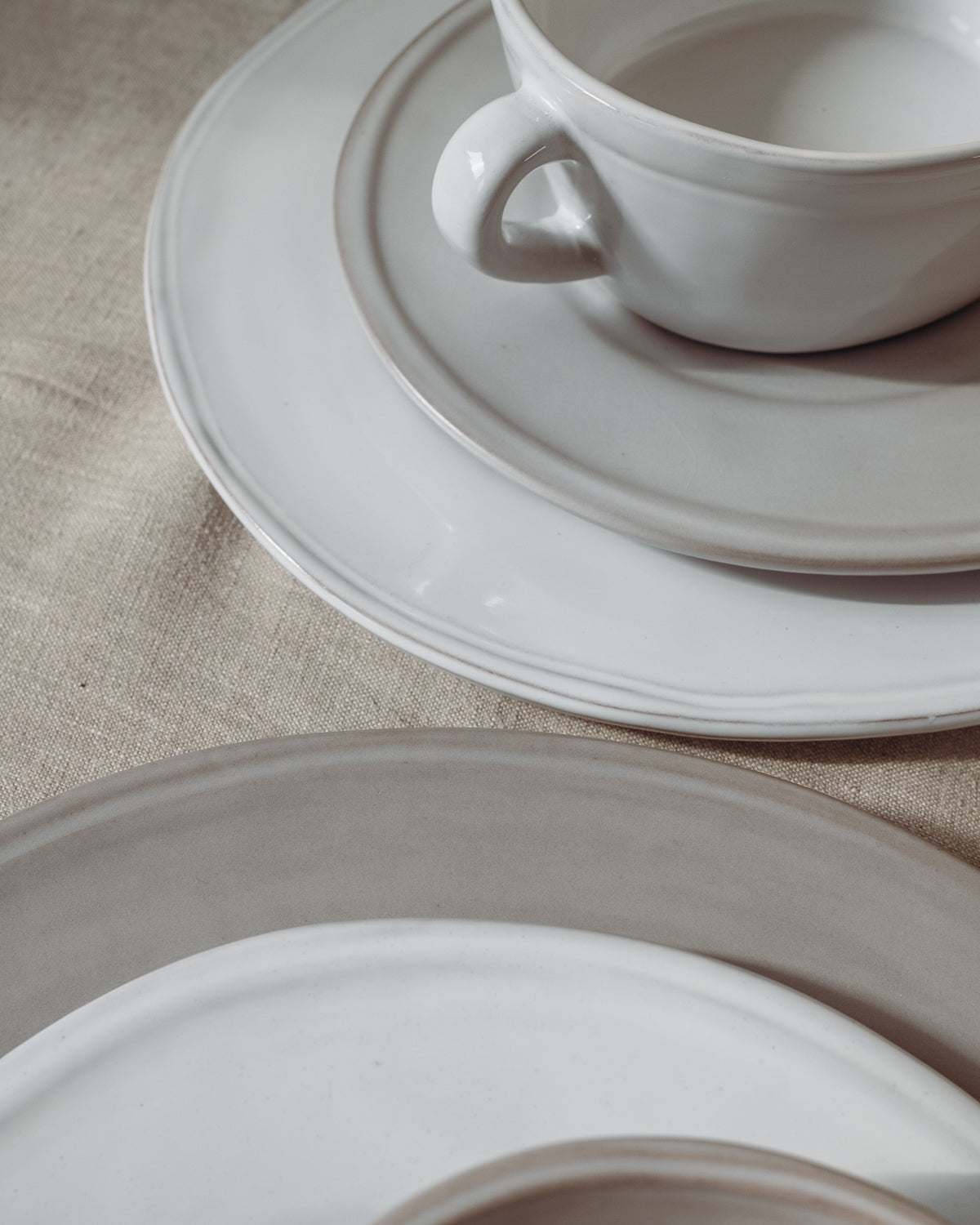 Milk White Oval Ramiken
