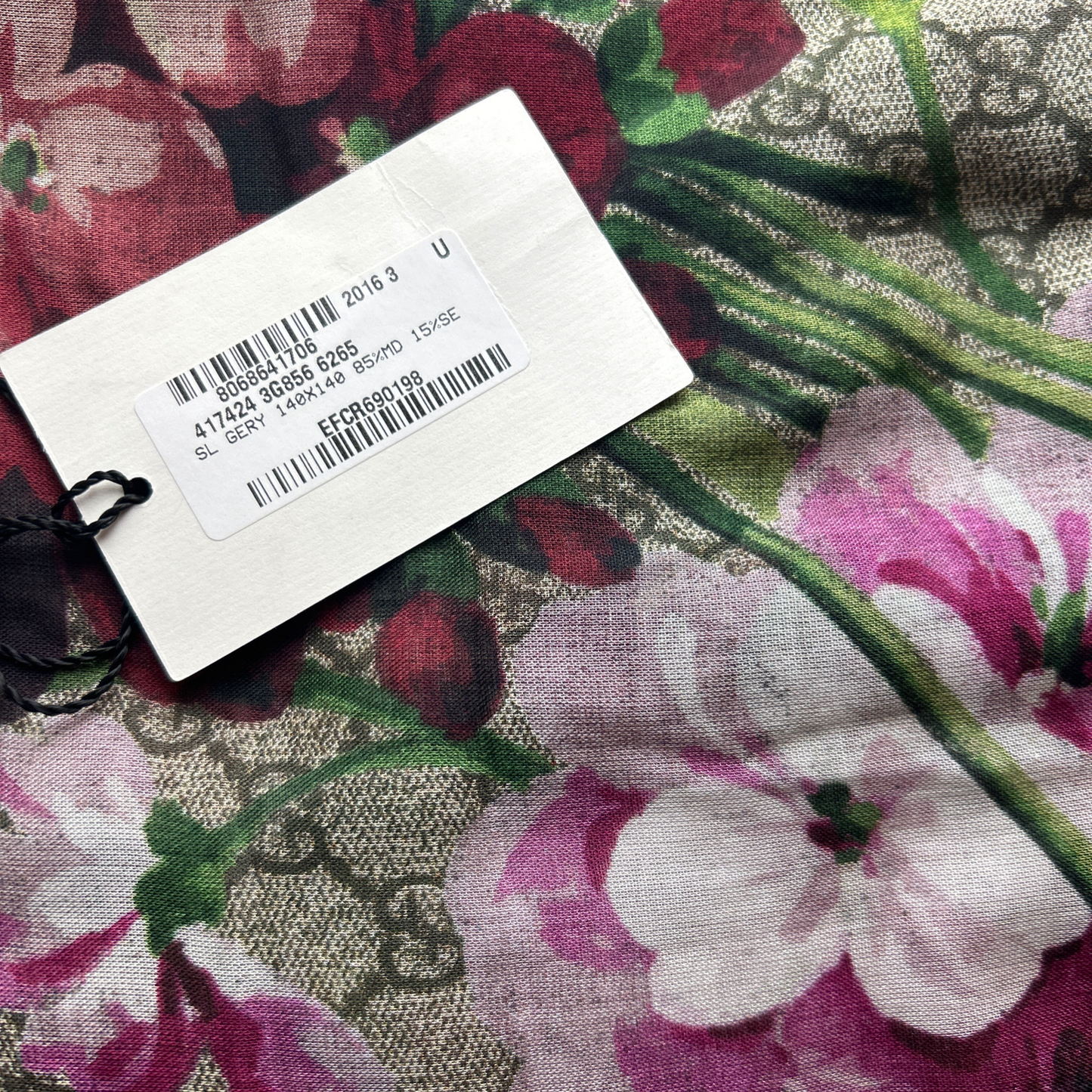 GG Logo Blooms Pink Vintage Scarf Crossbody Bag